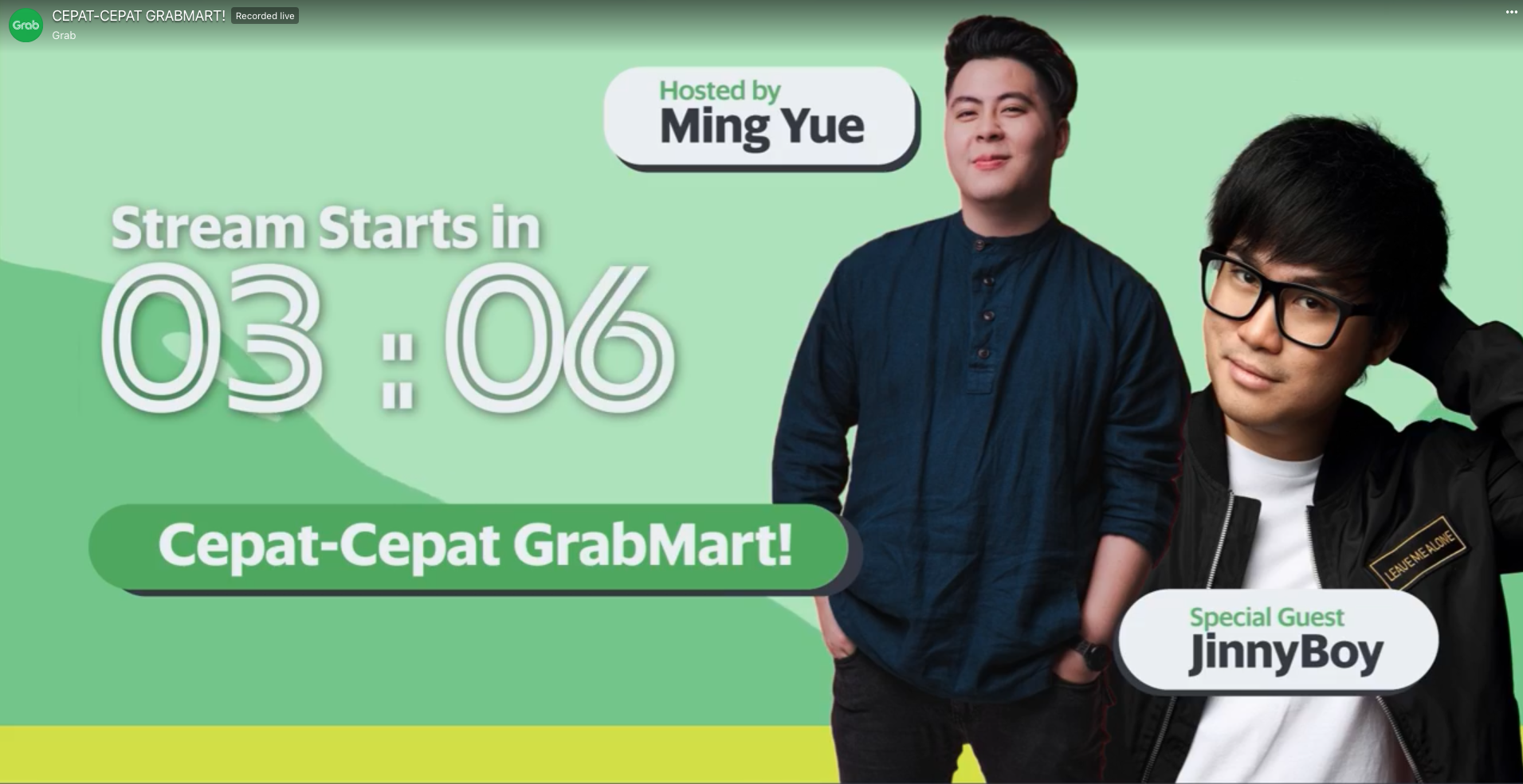 Grab Malaysia partnered with Jinnyboy