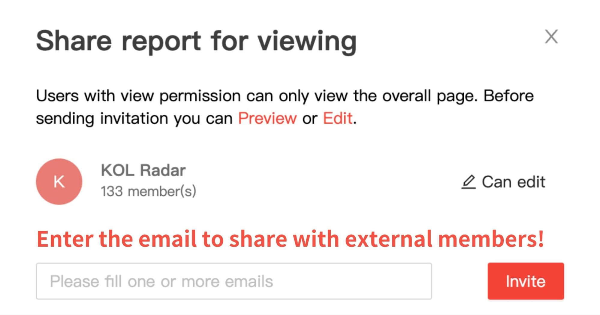 One-Click Report Sharing: Effortlessly share with collaborators