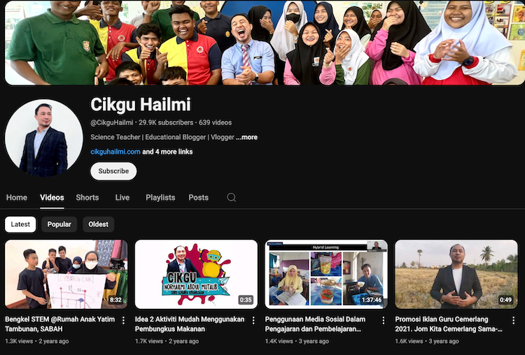 Cikgu Hailmi's YouTube